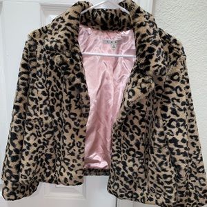 CAbi women’s leopard fur jacket.